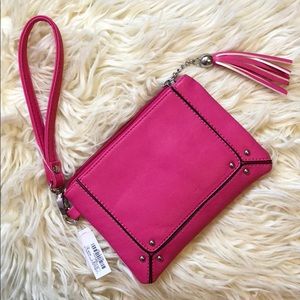 Hot pink wristlet